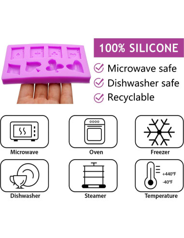 Moldes de Silicona Infovox para Fondant de Casino 3 Piezas