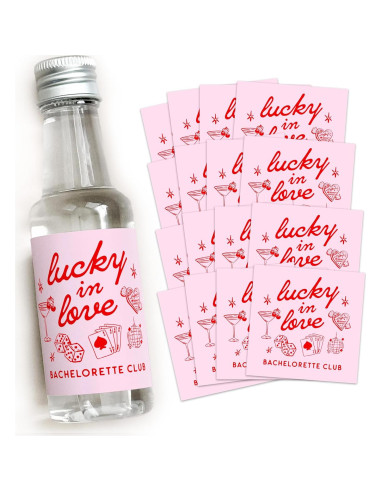 Etiquetas de Botellas de Licor Mini Suerte en el Amor - 16 Pzas