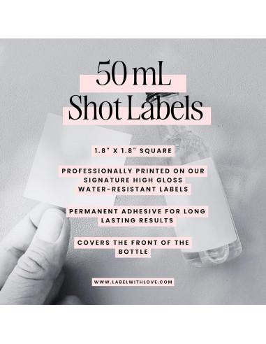 Etiquetas de Botellas de Licor Mini Suerte en el Amor - 16 Pzas