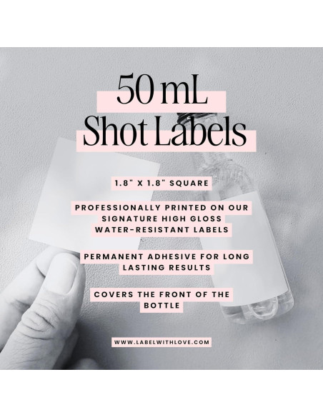 Etiquetas de Botellas de Licor Mini Suerte en el Amor - 16 Pzas