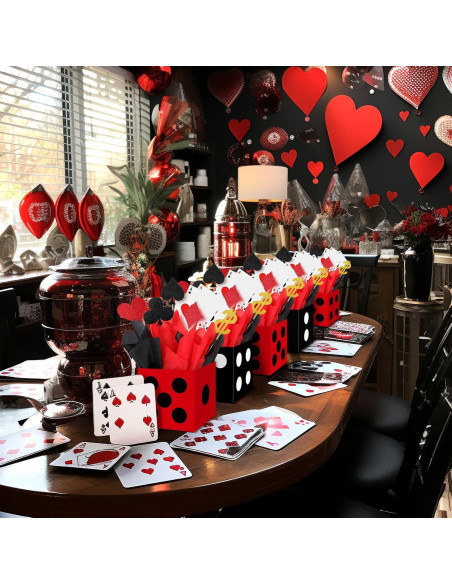 Set de Decoración de Fiesta Casino Zhanmai 2 Cajas 15x15 cm