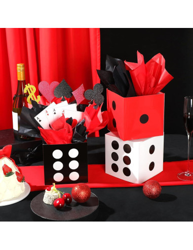 Set de Decoración de Fiesta Casino Zhanmai 2 Cajas 15x15 cm