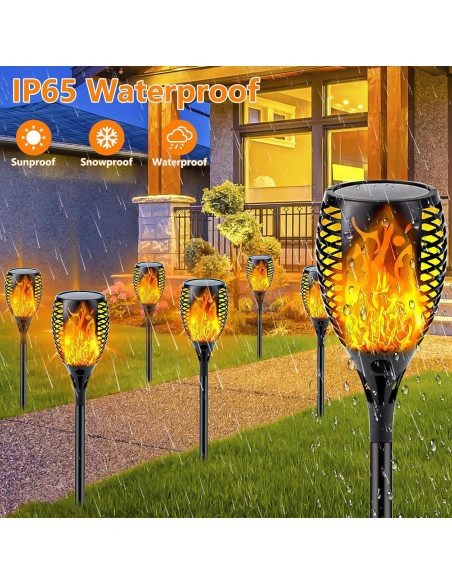 Antorchas Solares Shengyujie Paquete de 4 Llama Brillante