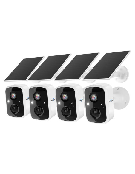 Cámara de Seguridad Hiseeu Solar 4MP Inalámbrica 4 Unidades