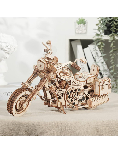 Kit de Rompecabezas 3D Motocicleta ROKR de Madera para Adultos Kit de Rompecabezas 3D Motocicleta ROKR de Madera para Adultos