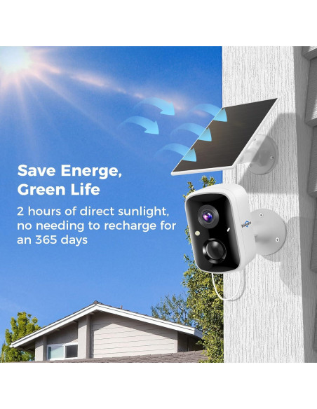 Cámara de Seguridad Hiseeu Solar 4MP Inalámbrica 4 Unidades