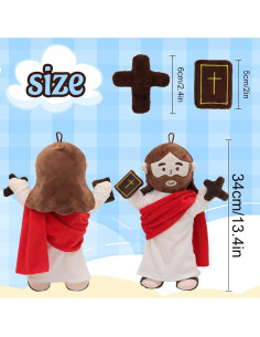 Muñeco de peluche articulado Jesús 34 cm con accesorios 2