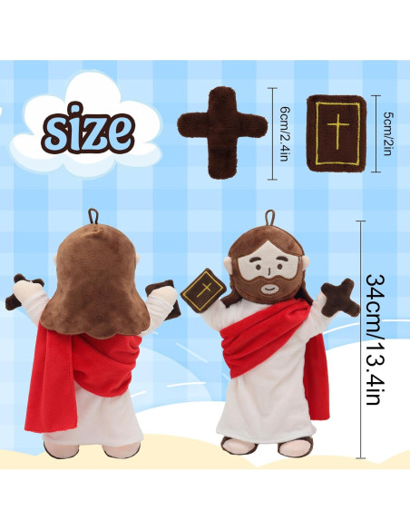 Muñeco de peluche articulado Jesús 34 cm con accesorios