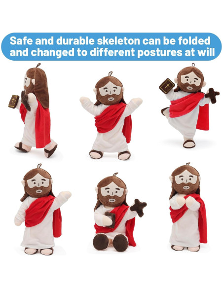 Muñeco de peluche articulado Jesús 34 cm con accesorios