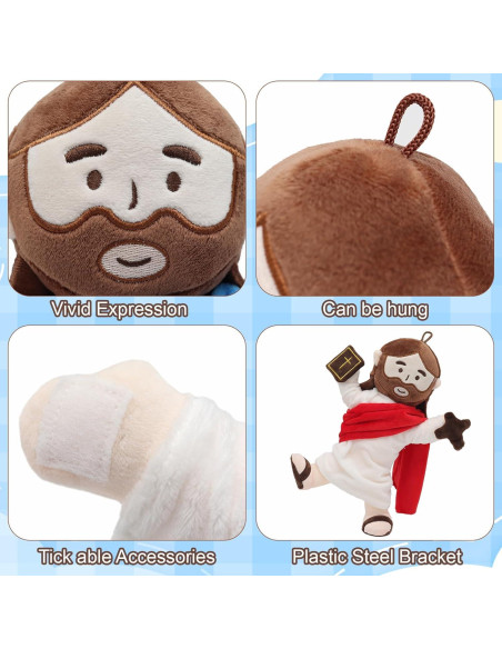 Muñeco de peluche articulado Jesús 34 cm con accesorios