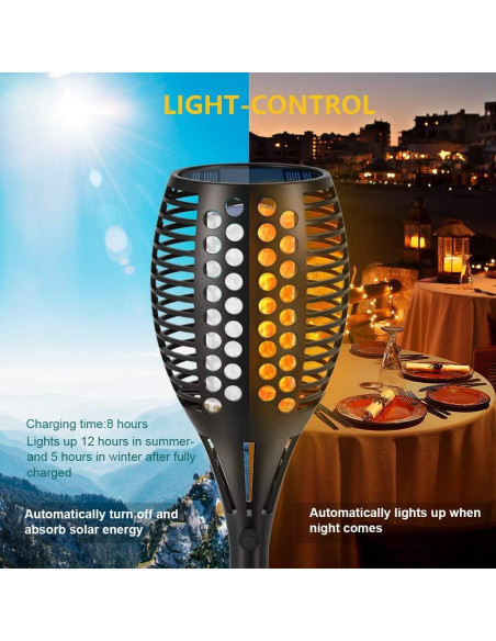 Aityvert Luces Solares 4 Paquete 109 cm Antorchas LED