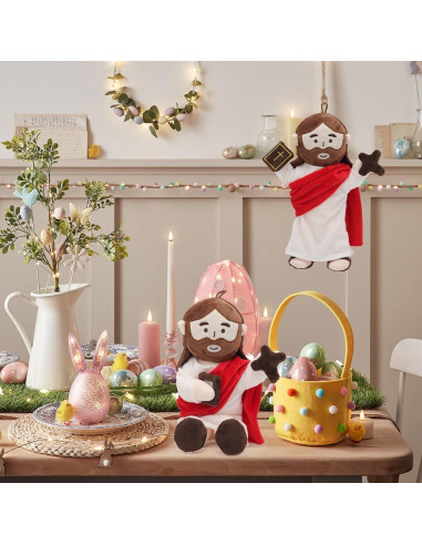 Muñeco de peluche articulado Jesús 34 cm con accesorios