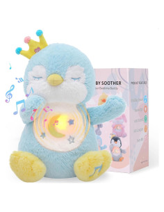 Juguete de Peluche Pingüino Emoin Azul con Respiración Realista