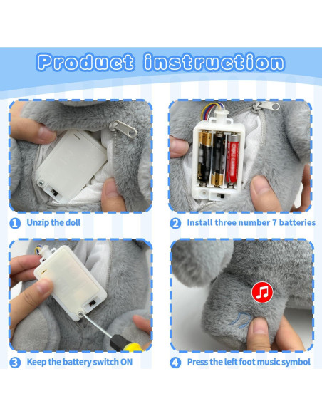 Elefante de Peluche Calmante NXNYNZ 34.8x15.2x20.3cm