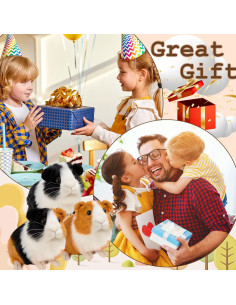 3 Juguetes de Peluche Cobaya Realistas para Niños - Redaica 2