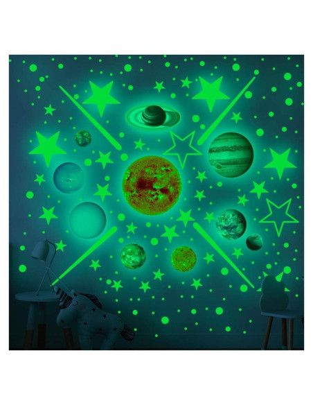 Calcomanías Brillantes Quanhaigou del Sistema Solar - 453 Piezas