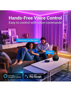 Tira de Luz LED Inteligente Hyrion 15.24m WiFi RGB con Control Voz 2