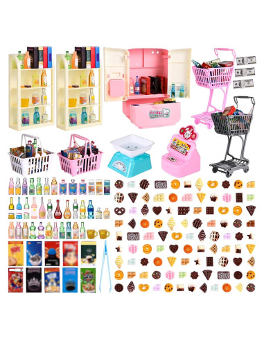 Juego de Rol Mini Supermercado 163 Piezas uimsao