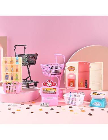 Juego de Rol Mini Supermercado 163 Piezas uimsao