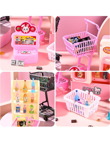 Juego de Rol Mini Supermercado 163 Piezas uimsao