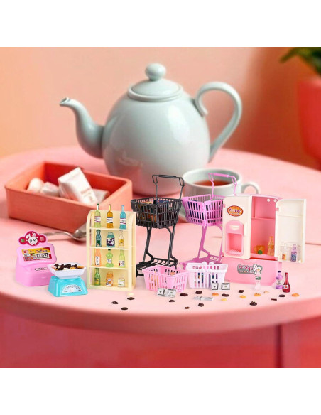 Juego de Rol Mini Supermercado 163 Piezas uimsao