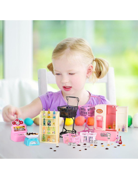 Juego de Rol Mini Supermercado 163 Piezas uimsao