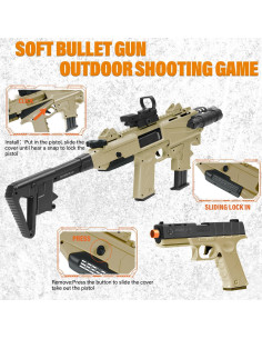 Pistola de Juguete ALLROAD Blaster de Bala Suave 0.85kg 2