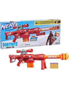 Blaster Nerf Fortnite Heavy SR con 6 Dardos Mega - Hasbro 2