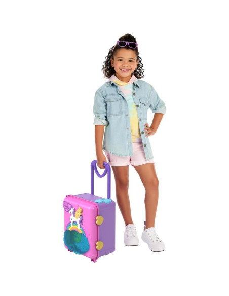 Muñecas Polly Pocket Resort Roll Away Mattel, 4 Muñecas, 1 Vehículo, 25+ Accesorios