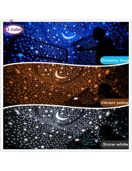 Proyector de Estrellas WINICE Luz Nocturna Azul 1W LED Proyector de Estrellas WINICE Luz Nocturna Azul 1W LED