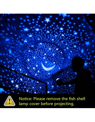 Proyector de Estrellas WINICE Luz Nocturna Azul 1W LED