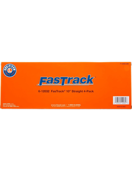 Pista Recta Lionel FasTrack 25.4 cm Eléctrica Paquete de 4