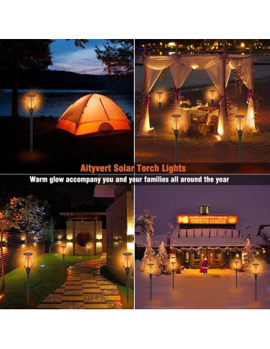 Antorchas Solares Aityvert 109 cm Paquete de 4 LED