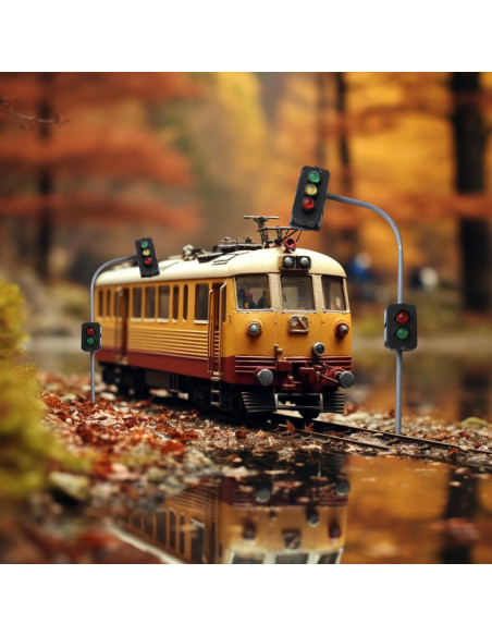 2 Semáforos LED Escala N Cloudpower 3 Luces Verde-Amarillo-Rojo