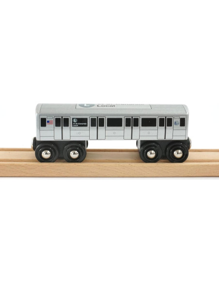Tren de Madera Munipals Metro Nueva York Expreso F 12.7cm Tren de Madera Munipals Metro Nueva York Expreso F 12.7cm