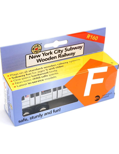 Tren de Madera Munipals Metro Nueva York Expreso F 12.7cm