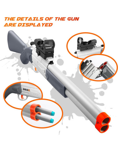 Escopeta de Juguete Shushuzz Doble Cañón 53 cm con Mira