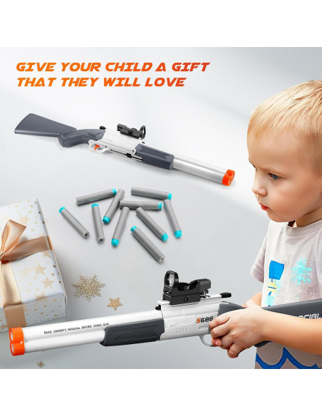 Escopeta de Juguete Shushuzz Doble Cañón 53 cm con Mira