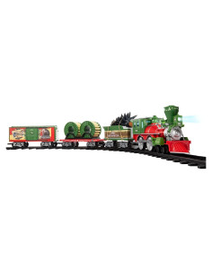 Juego de tren de Navidad Lionel a batería con control remoto