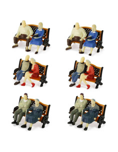 Personas y bancos a escala O EVEMODEL para diorama 1:50
