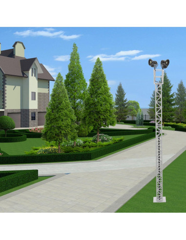 Mini Señal de Ferrocarril Tofficu 1:87 Plata 21.5 cm