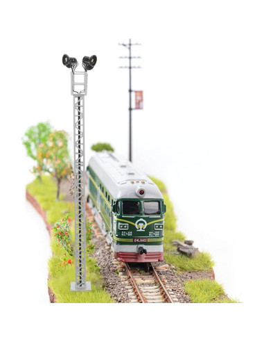 Mini Señal de Ferrocarril Tofficu 1:87 Plata 21.5 cm