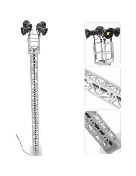 Mini Señal de Ferrocarril Tofficu 1:87 Plata 21.5 cm