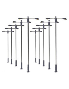 Poste de Luz Modelo Ferrocarril Evemodel LQS11 10 Pcs LEDs 3V