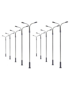 Poste de Luz de Ferrocarril Evemodel 10pcs LEDs Blancos Cálidos