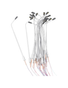 20 Lámparas de Metal 3V para Escenas de Ferrocarril 102mm