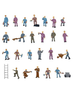Figuras de Personas de Tren 1:87 CWBPING - 26 Piezas