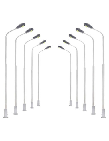 20 Faroles LED Doble para Modelos de Ferrocarril Yetaha 11cm