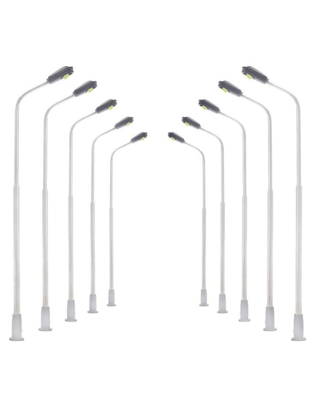 20 Faroles LED Doble para Modelos de Ferrocarril Yetaha 11cm