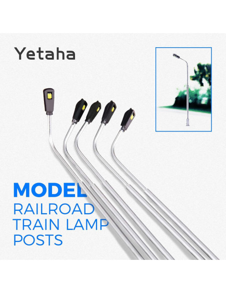20 Faroles LED Doble para Modelos de Ferrocarril Yetaha 11cm